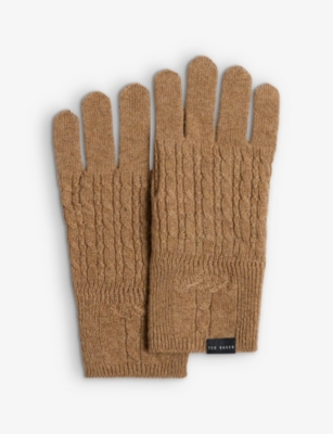 TED BAKER Lisel cableknit cashmere gloves