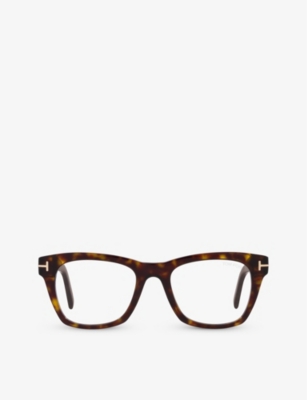 Tom Ford Mens Brown Tr001691 Ft5886-b Square-frame Acetate Glasses