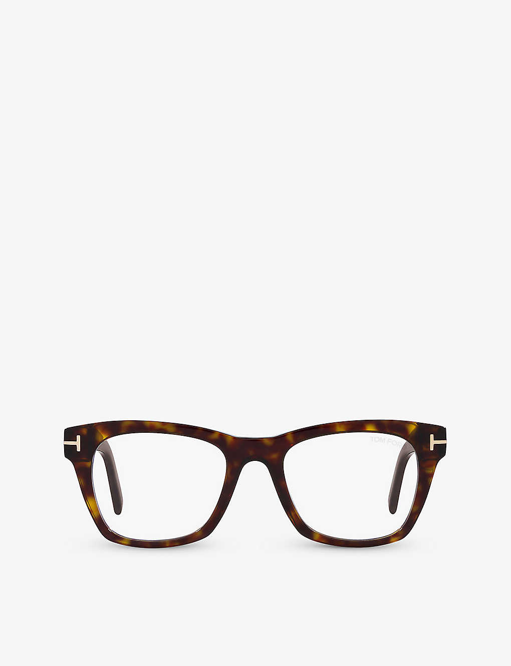 Tom Ford Mens Brown Tr001691 Ft5886-b Square-frame Acetate Glasses