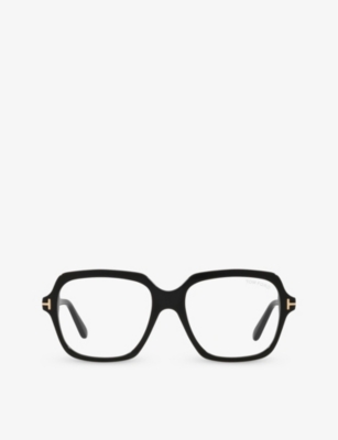 Shop Tom Ford Mens Brown Ft5894 Square-frame Acetate Glasses