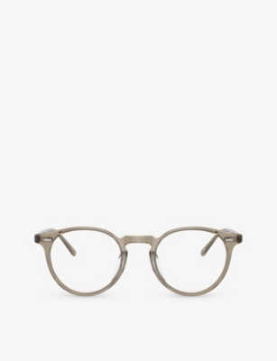 Shop Oliver Peoples Women's Grey Ov5529u Phantos-frame Acetate Optical Glasses