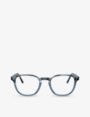 Oliver Peoples Mens Blue Ov5219 Fairmont Square-frame Acetate Glasses In Blue