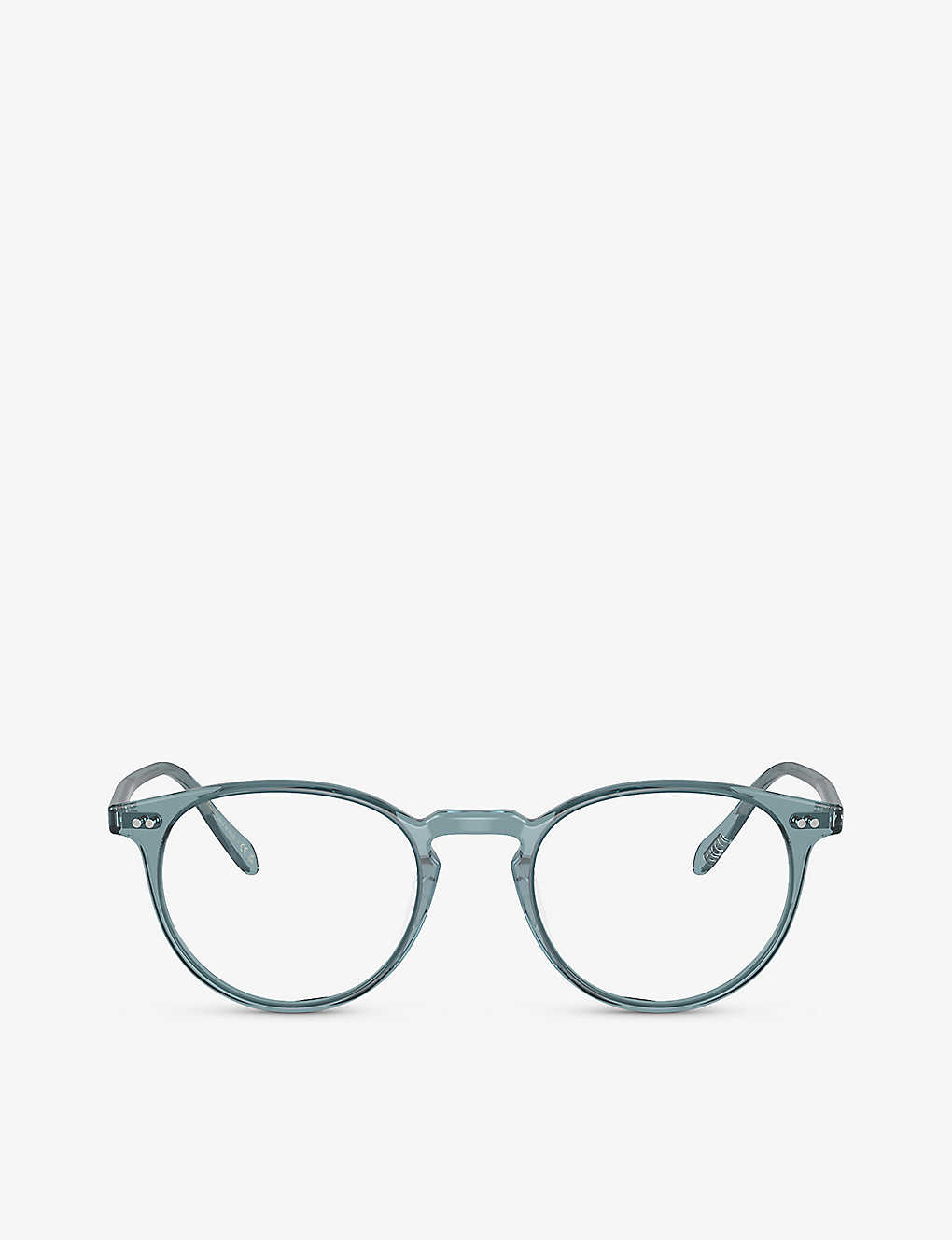 Oliver Peoples Womens Blue Ov5004 Riley Round-frame Acetate Glasses