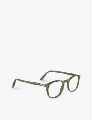 Shop Persol Women's Green Po3007v Square-frame Acetate Optical Glasses