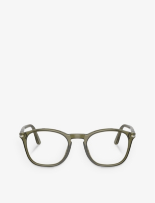 Persol Womens Green Po3007v Square-frame Acetate Optical Glasses