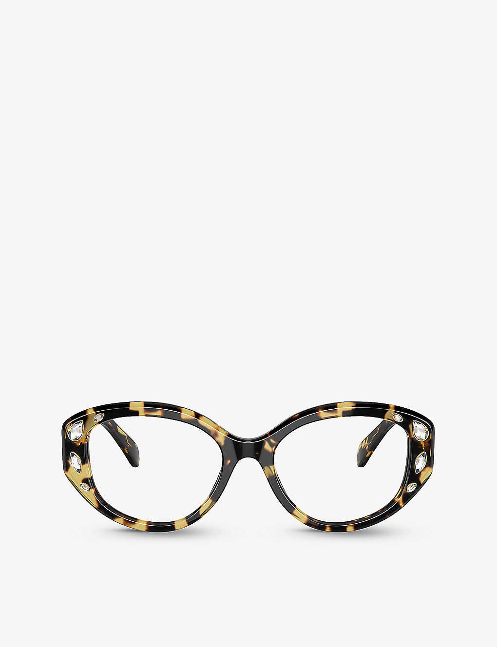 Swarovski Tortoiseshell Cat-eye Frame Glasses In Brown