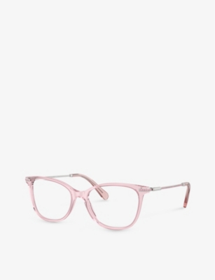 Shop Swarovski Sk2010 Square-frame Acetate Optical Glasses In Pink
