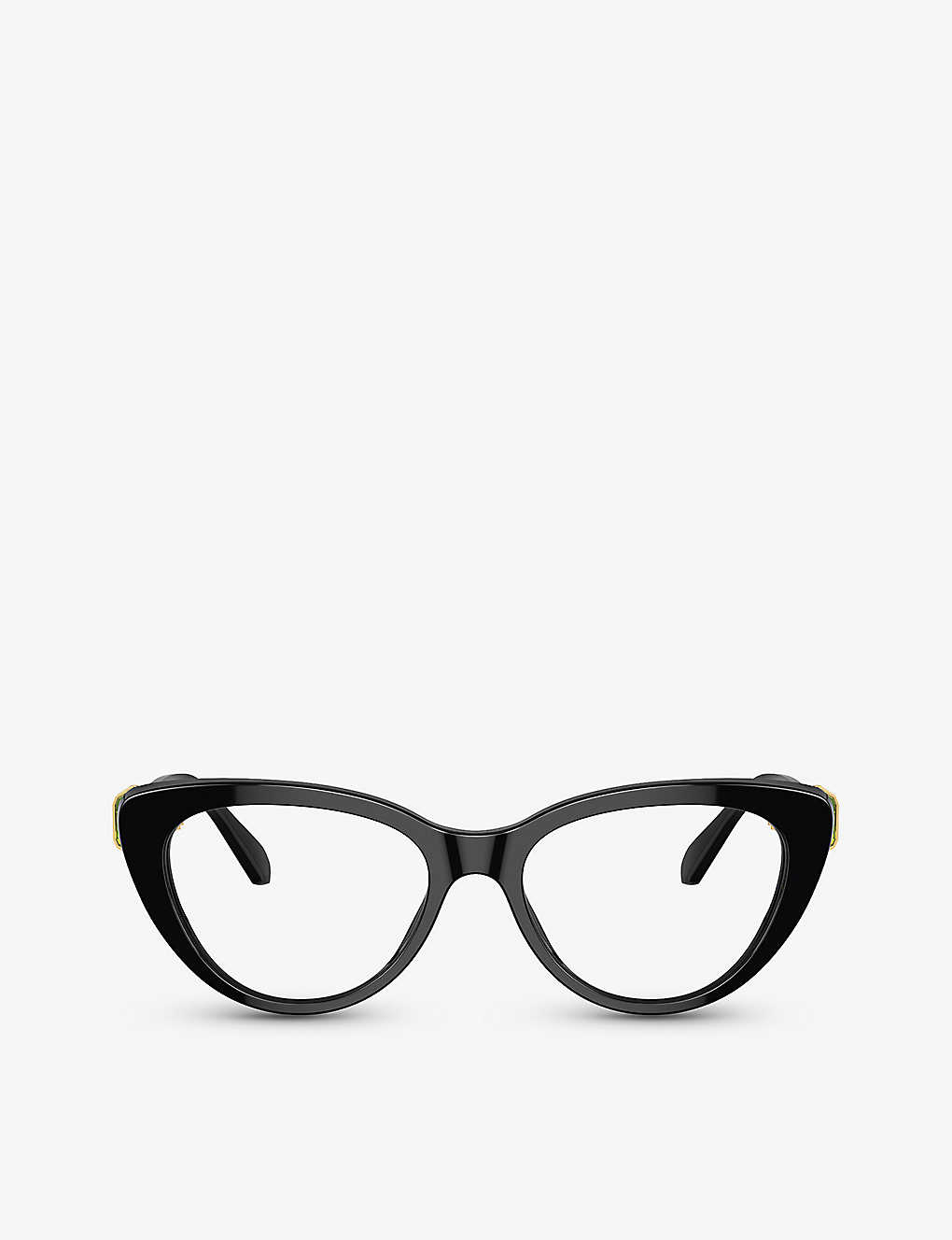 Swarovski Womens Black Sk2005 Cat-eye Acetate Optical Glasses