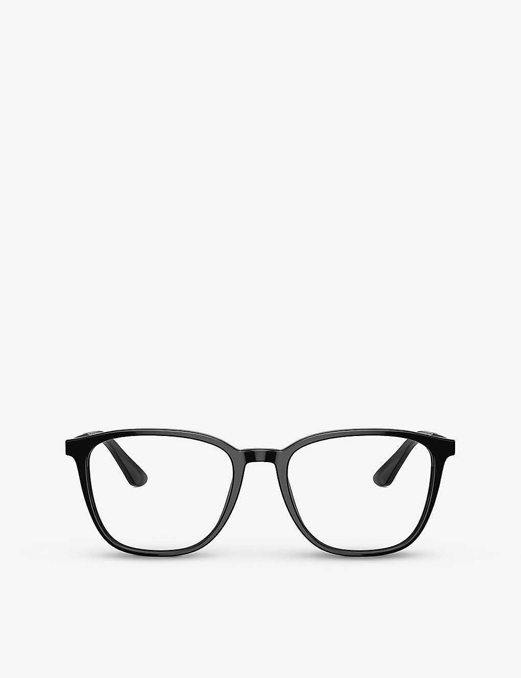 Giorgio Armani Mens Black Ar7250 Square-frame Acetate Optical Glasses