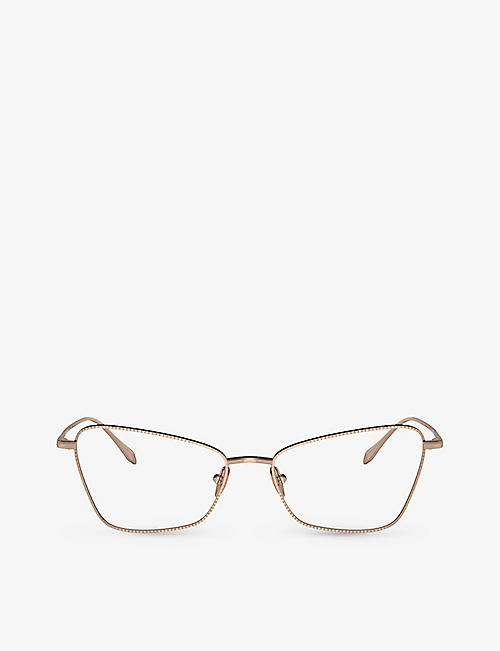 GIORGIO ARMANI: AR5140 cat eye-frame metal glasses