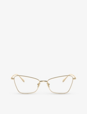 GIORGIO ARMANI: AR5140 cat eye-frame metal glasses