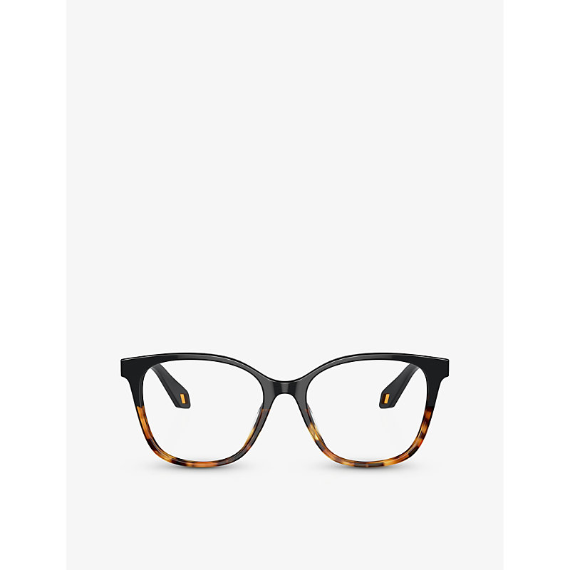 Giorgio Armani Mens Black Ar7246u Square-frame Acetate Eyeglasses In Brown