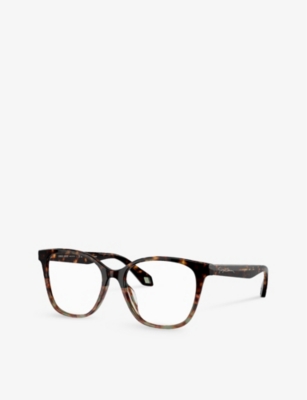 Shop Giorgio Armani Women's Brown Ar7246u Cat-eye Shape Acetate Glasses