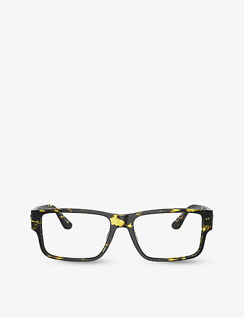 VERSACE: VE3342 branded rectangular-frame plastic glasses