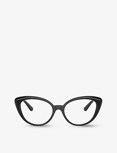 VERSACE: VE3349U branded cat-eye plastic glasses