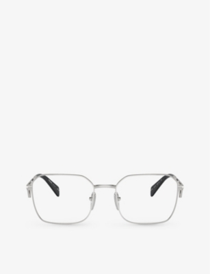 PRADA: PR A51V irregular-frame metal optical glasses