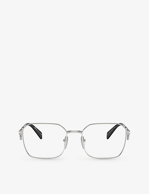 PRADA: PR A51V irregular-frame metal optical glasses