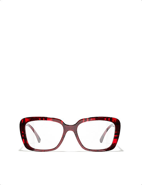 CHANEL: CH3461 square-frame acetate eyeglasses