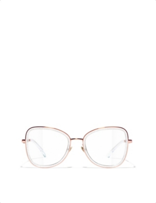 CHANEL: CH2208B square-frame metal eyeglasses