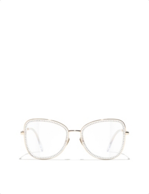 CHANEL: CH2208B square-frame metal glasses