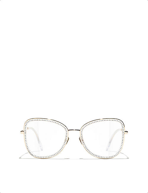 CHANEL: CH2208B square-frame metal glasses