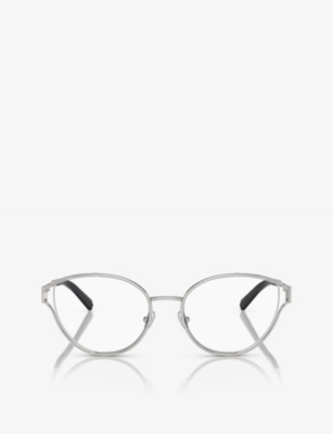 Tiffany & Co Tf1157b Oval-frame Metal Optical Glasses In Silver