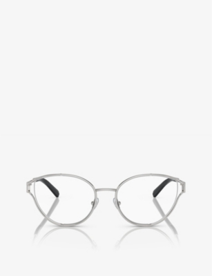 Tiffany & Co Tf1157b Oval-frame Metal Optical Glasses In Silver