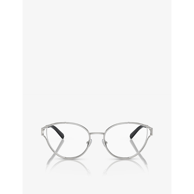 Tiffany & Co Tf1157b Oval-frame Metal Optical Glasses In Silver