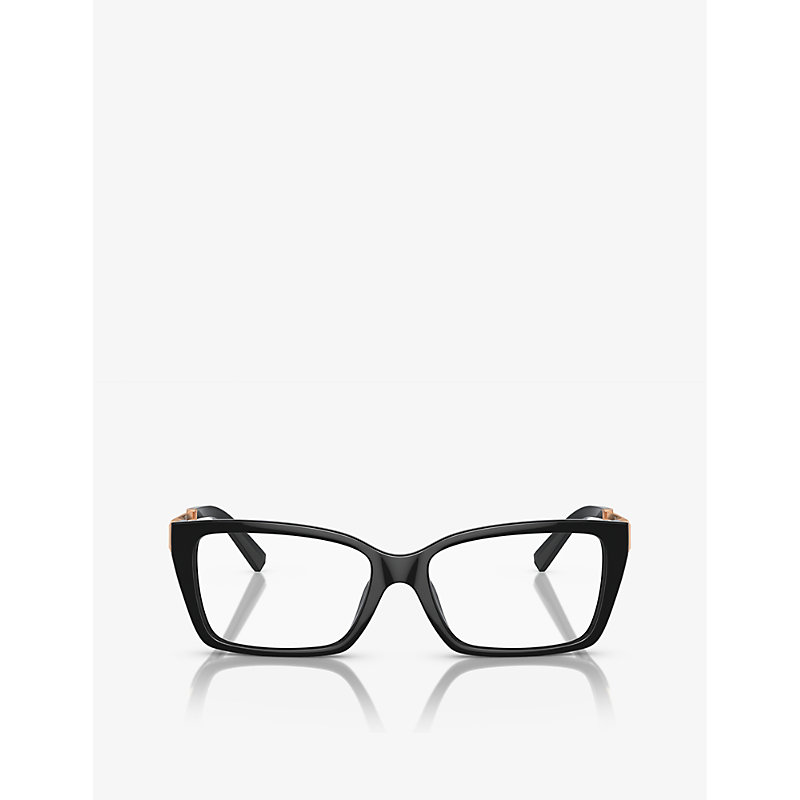 Tiffany & Co Tf2239u Rectangular-frame Acetate And Metal Optical Glasses In Black