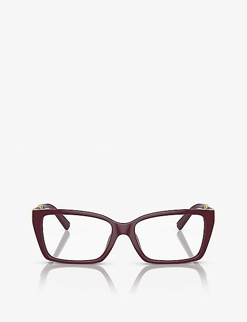 TIFFANY & CO: TF2239U rectangular-frame acetate and metal glasses