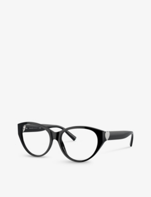 Shop Tiffany & Co Tf2244 Phantos-frame Acetate Glasses In Black