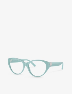 Shop Tiffany & Co Tf2244 Phantos-frame Acetate Optical Glasses In Blue