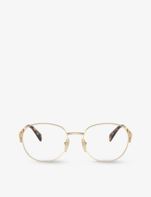 PRADA: PR A50V round-frame metal optical glasses