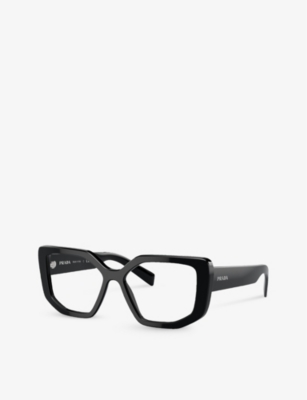 Prada 51mm Cat Eye Optical Glasses In Black