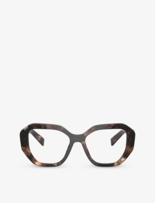 PRADA: PR A07V irregular-frame acetate optical glasses