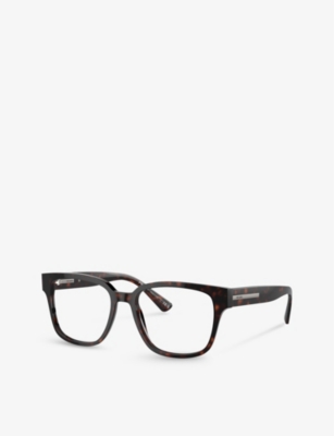 Prada Womens Brown Pr A09v Square-frame Tortoiseshell Acetate Eyeglasses In Brown