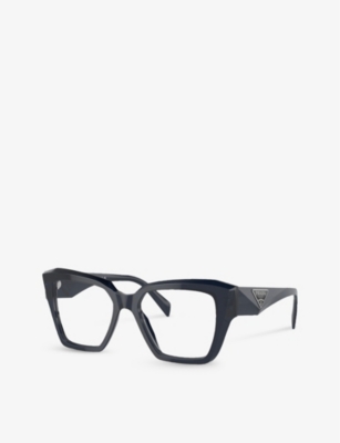 Prada Mens Blue Pr 09zv Sqaure-frame Acetate Optical Glasses In Blue