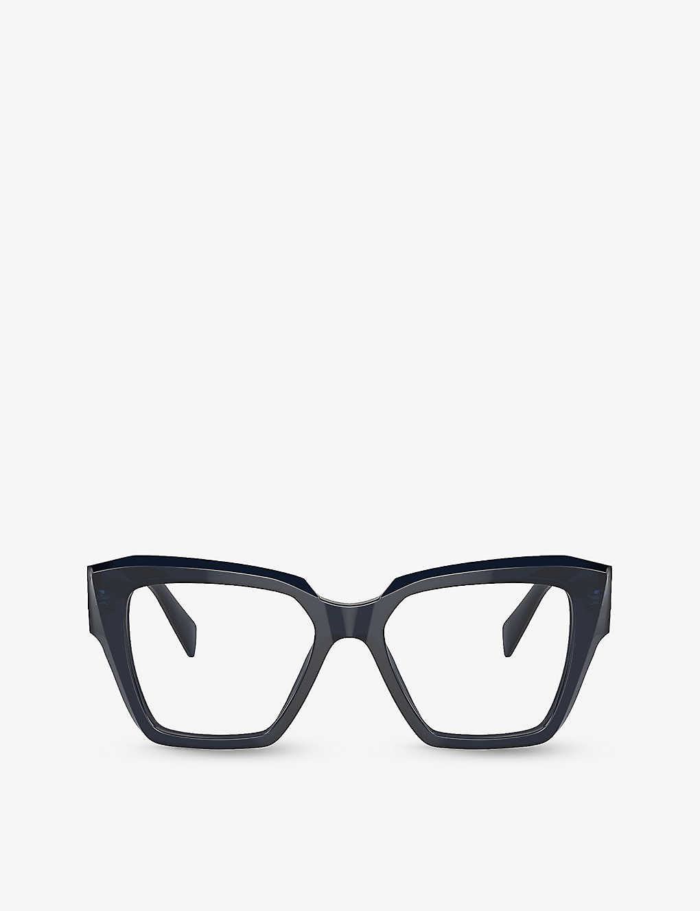 Prada Mens Blue Pr 09zv Sqaure-frame Acetate Optical Glasses