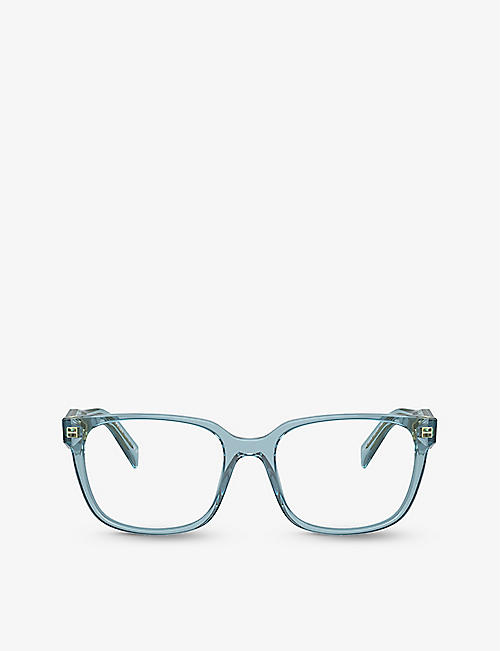 PRADA: PR 17ZV rectangle-frame acetate glasses