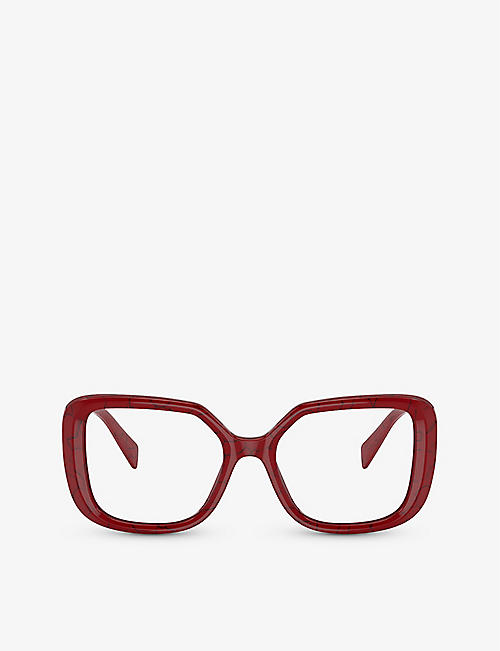 PRADA: PR 10ZV square-frame acetate eyeglasses