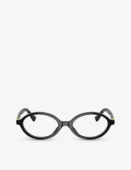 MIU MIU: MU 01XV oval-frame acetate eyeglasses