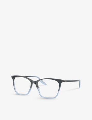 Shop Ray Ban Ray-ban Men's Blue Rx5422 Square-frame Acetate Glasses