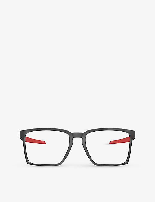OAKLEY: OX8055 branded square-frame plastic glasses