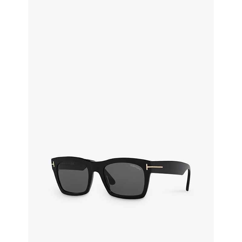 Shop Tom Ford Men's Black Tr001698 Nico-02 Square-frame Cr39 Sunglasses