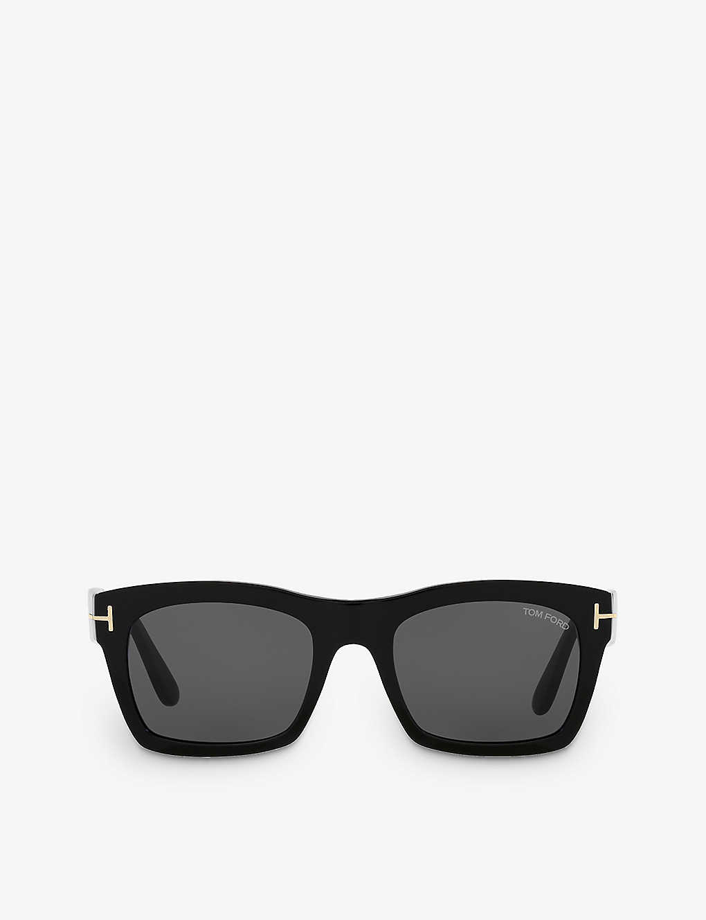 Shop Tom Ford Men's Black Tr001698 Nico-02 Square-frame Cr39 Sunglasses