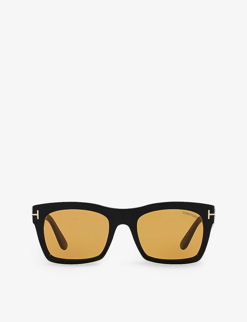 Shop Tom Ford Men's Black Tr001698 Nico Square-frame Polyamide Sunglasses