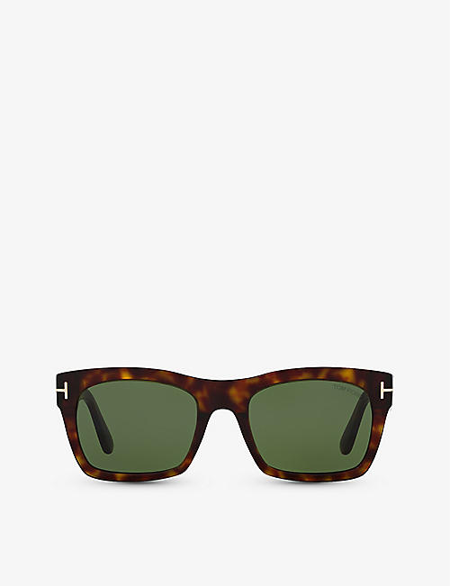 TOM FORD: TR001698 Nico square-frame tortoiseshell acetate sunglasses