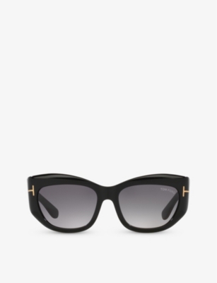 Tom Ford Womens Black Tr001702 Brianna Cat-eye Acetate Sunglasses