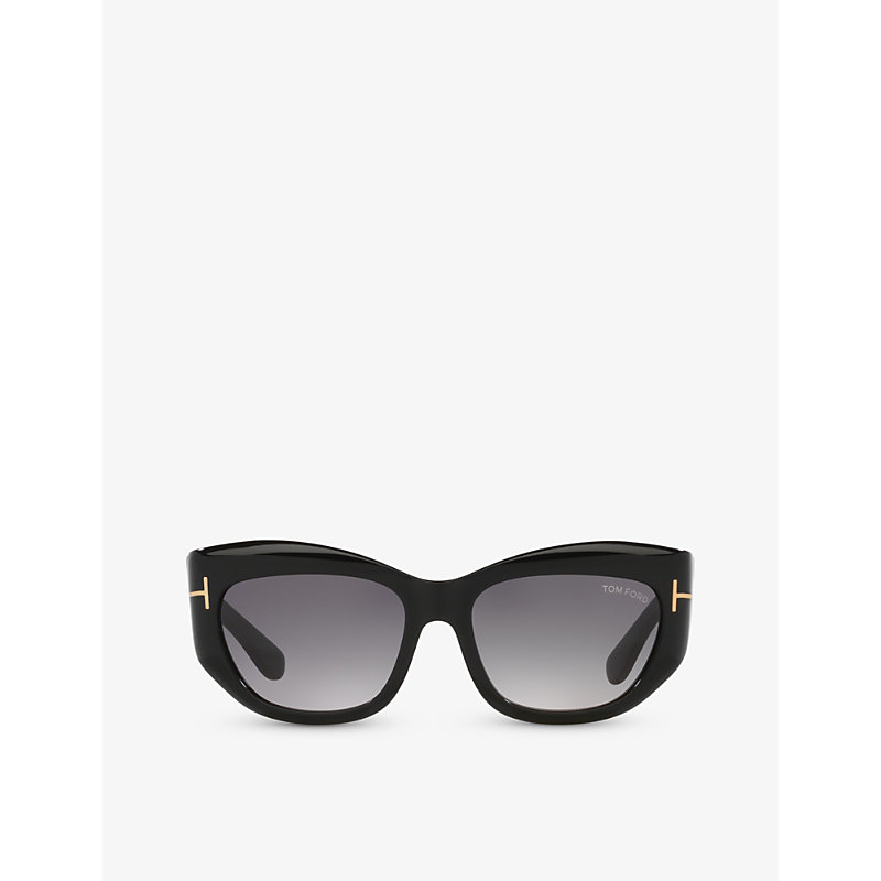 Tom Ford Womens Black Tr001702 Brianna Cat-eye Acetate Sunglasses
