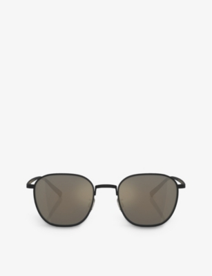 Oliver Peoples Womens Black Ov1329st Rynn Square-frame Titanium Sunglasses